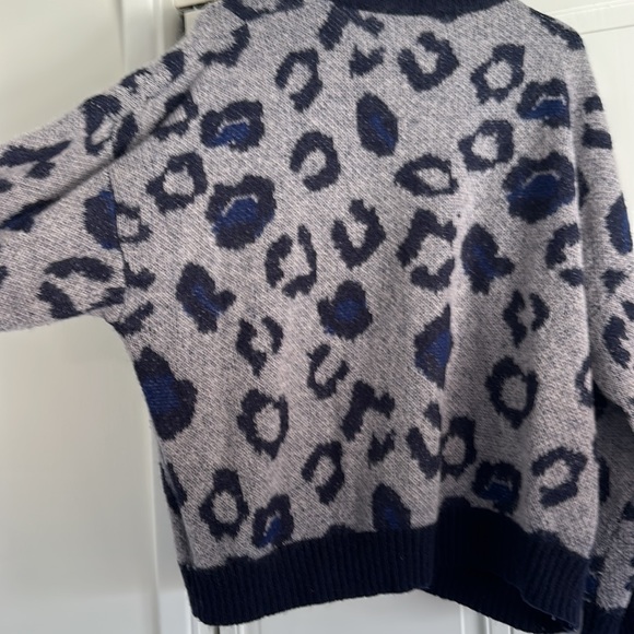 Anine Bing “raif” Leopard Animal Print Oversized Mohair Merino Wool Sweater L - Picture 6 of 9